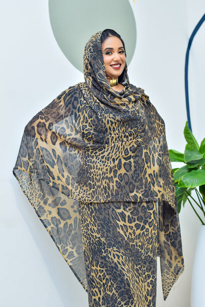 Desert Panther Print Thoub